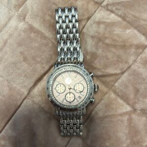 Silver and Gold Chronograph Watch